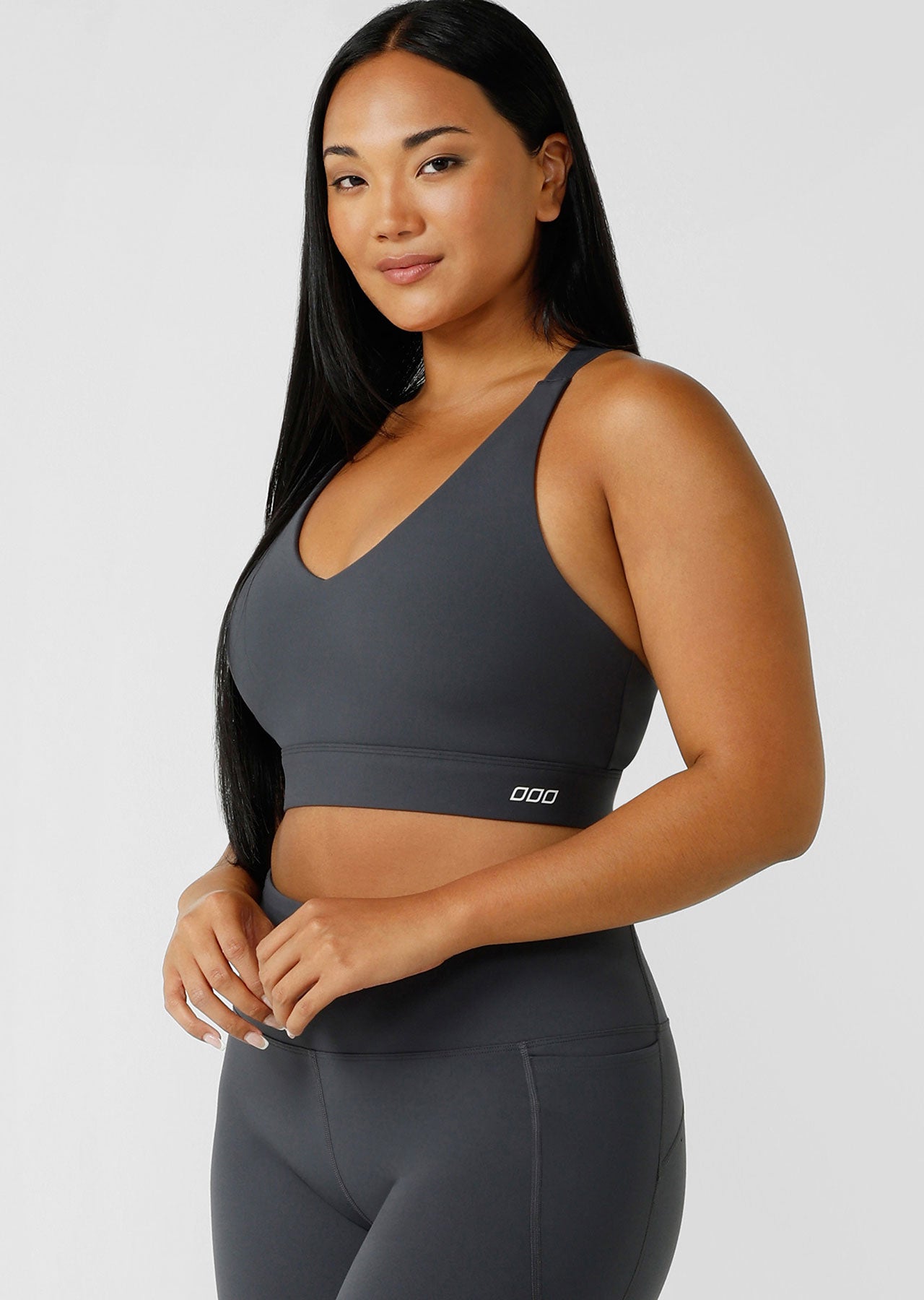 Lorna Jane Amy Sports Bra - Titanium