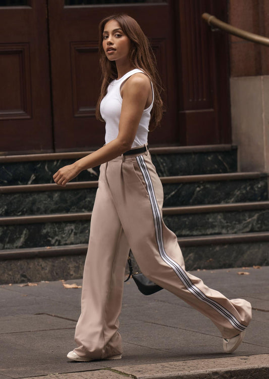 Lorna Jane Retro Suit Pants - Latte