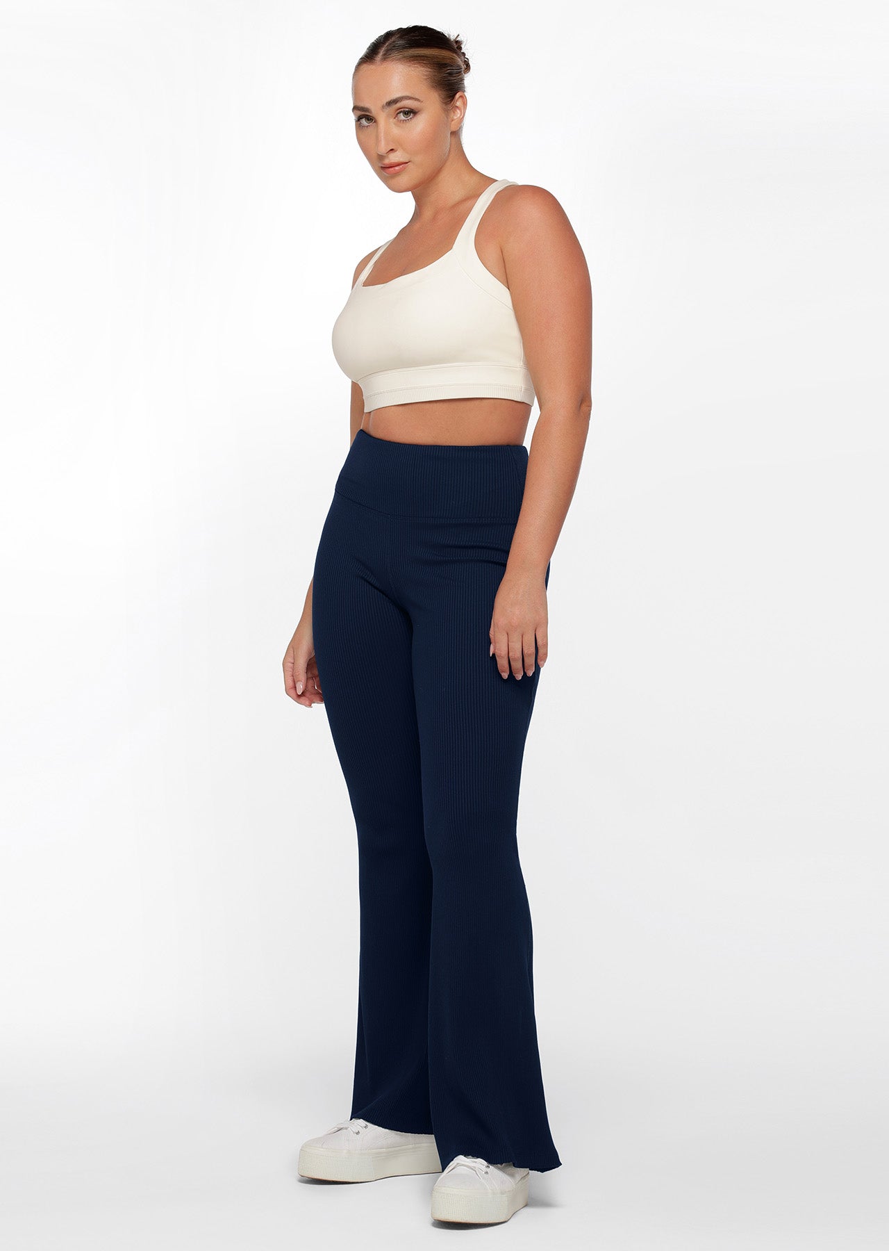 Lorna Jane Athleisure Rib Flares - French Navy