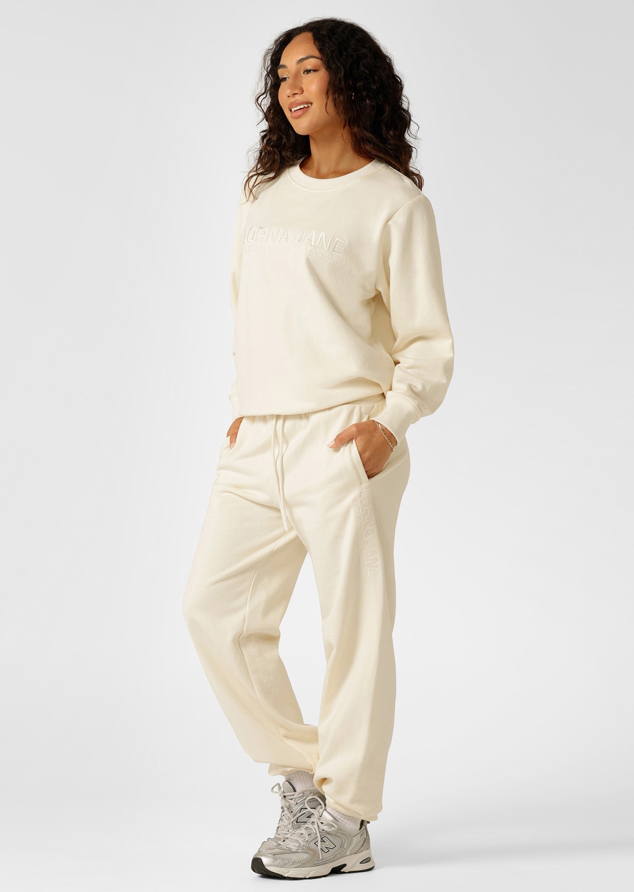 Lorna Jane Iconic Track Pants - Cream