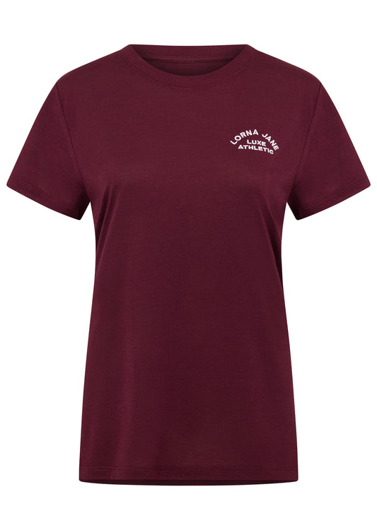 Lorna Jane Lotus T-Shirt - Maroon