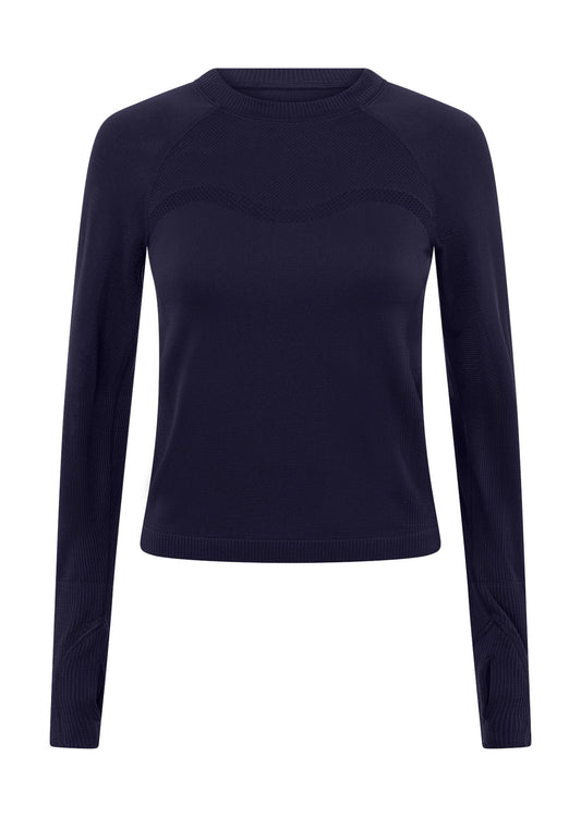 Lorna Jane Energised Seamless Long Sleeve Top - French Navy