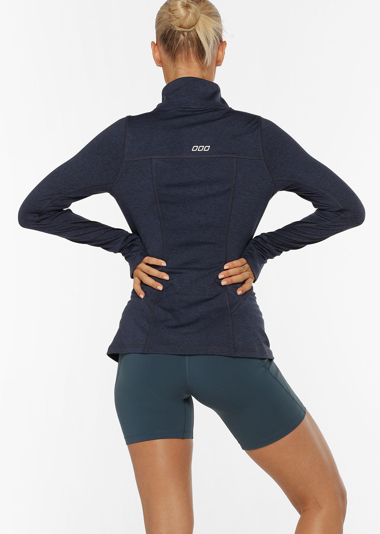 Lorna Jane Active Zip Thru Jacket - French Navy Marl