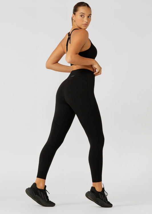 Lorna Jane Booty Lift and Support Pocket Ankle Biter Leggings - Black