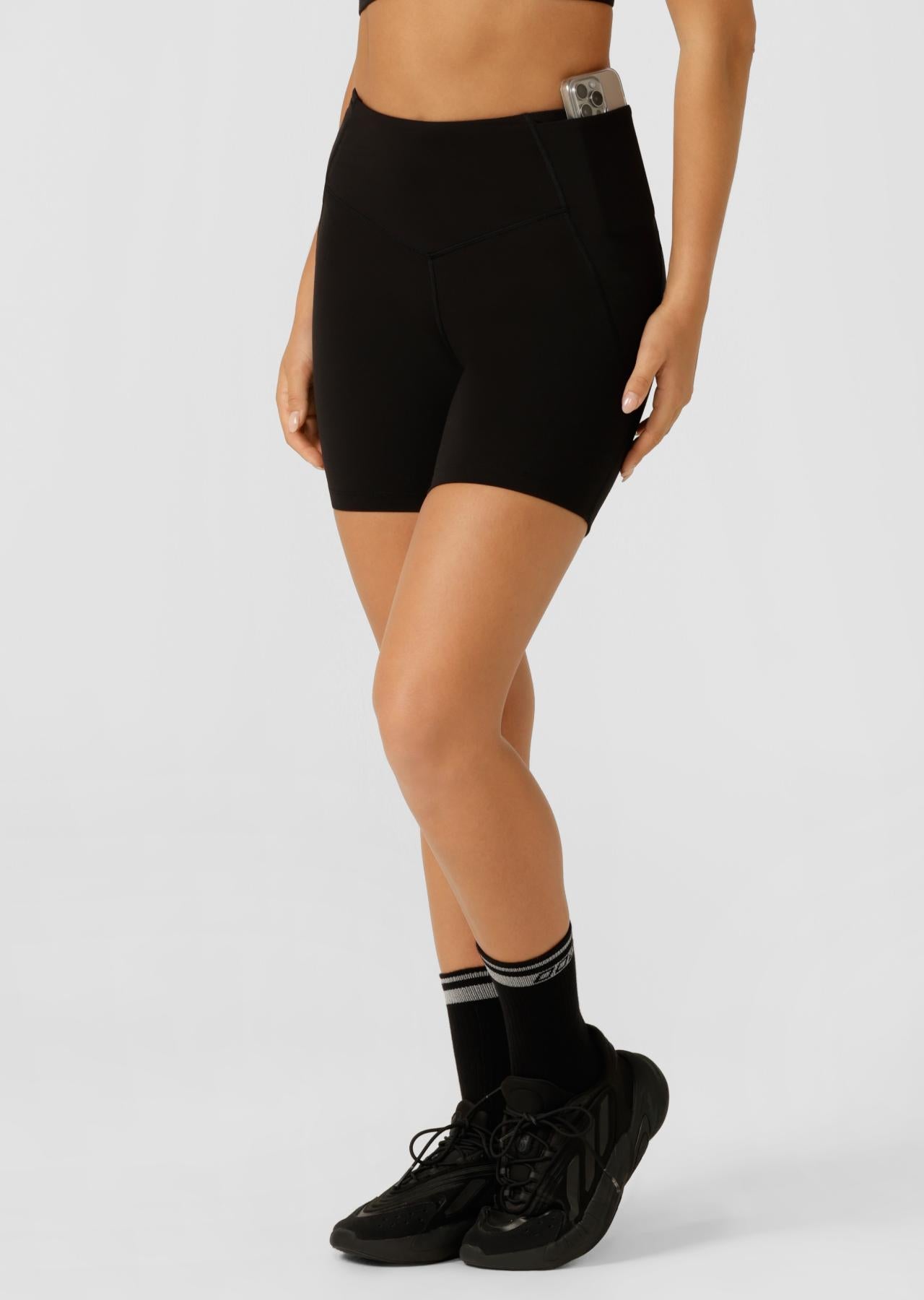 Lorna Jane Booty Lift And Support 16cm Bike Short - Black