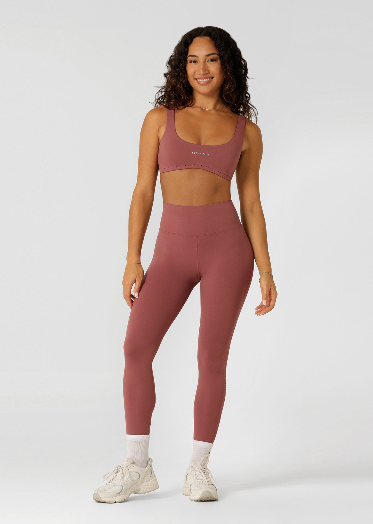 Lorna Jane Reform Soft Laser Cut Sports Bra - Renaissance Rose