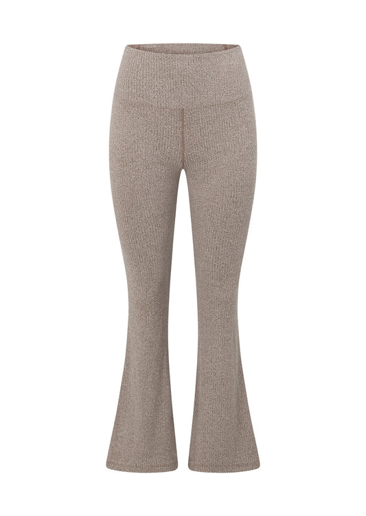 Lorna Jane Mindful Rib Full Length Flared Leggings - Volcano Marl