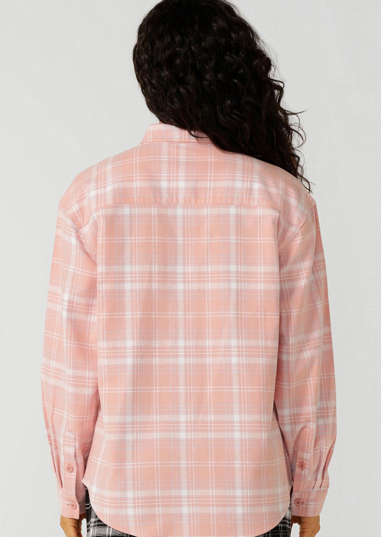 Lorna Jane Weekend Away Flannel Shirt - Pink Check