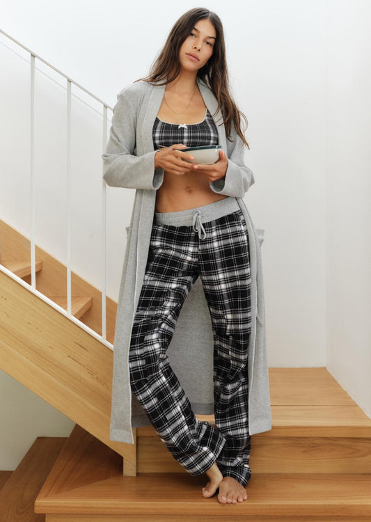 Lorna Jane Flannel Flashdance Pants - Black Check