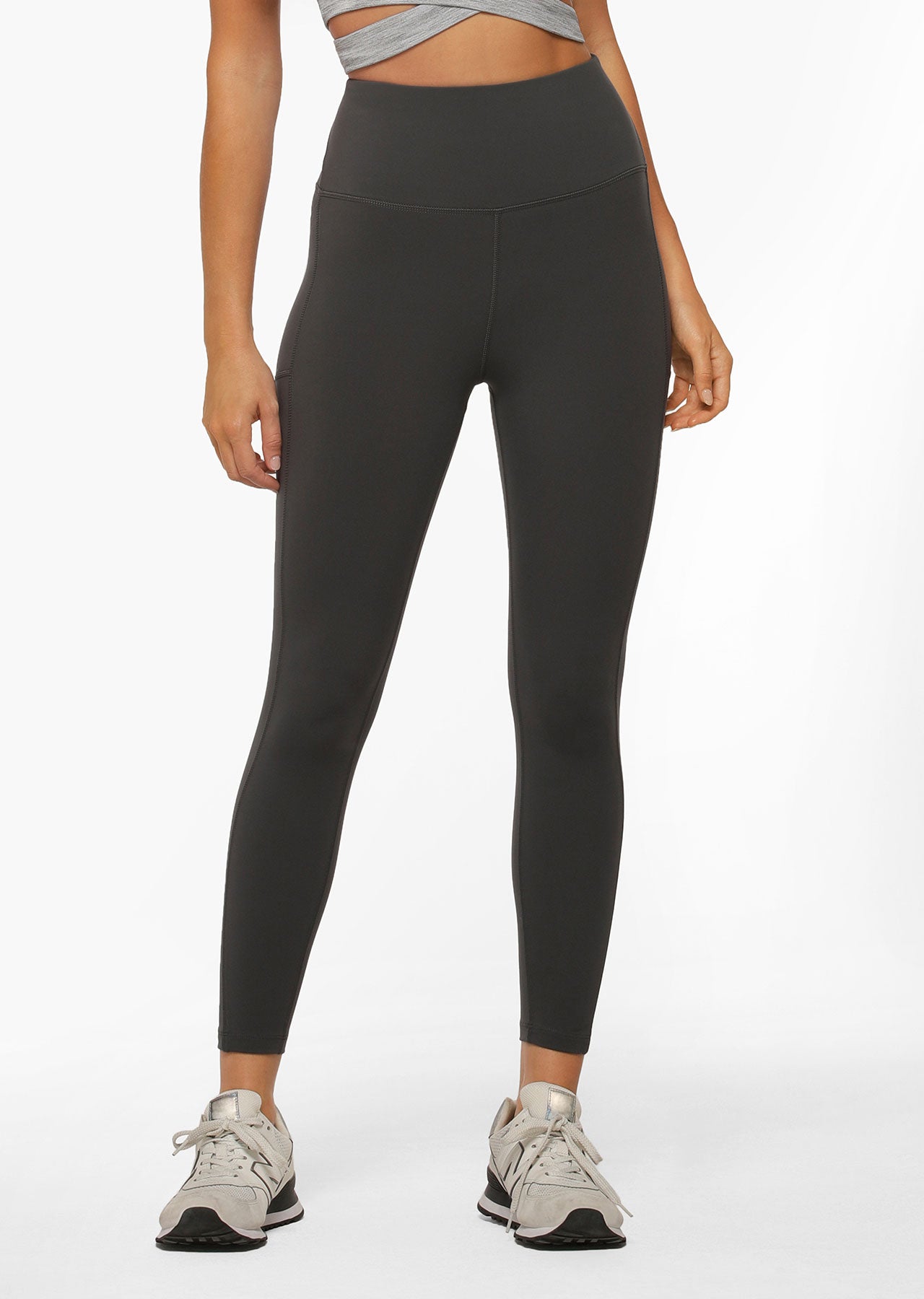 Lorna Jane Asset Phone Pocket Ankle Biter Leggings - Titanium