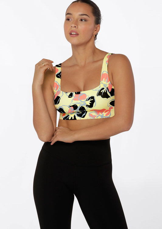 Lorna Jane Hibiscus Sports Bra - Hibiscus Print