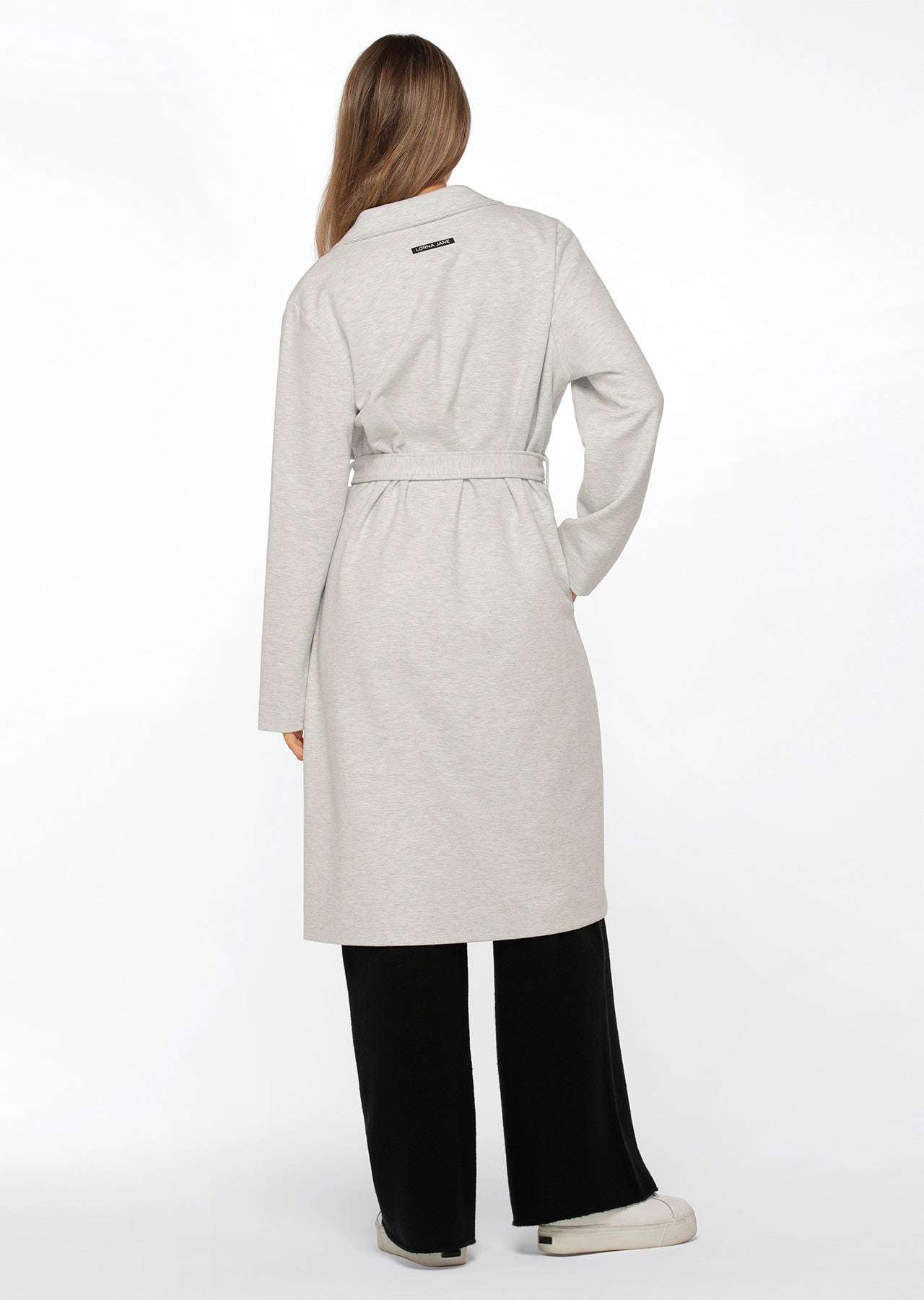 Lorna Jane Athleisure Oversized Coat - Pastel Grey Marl