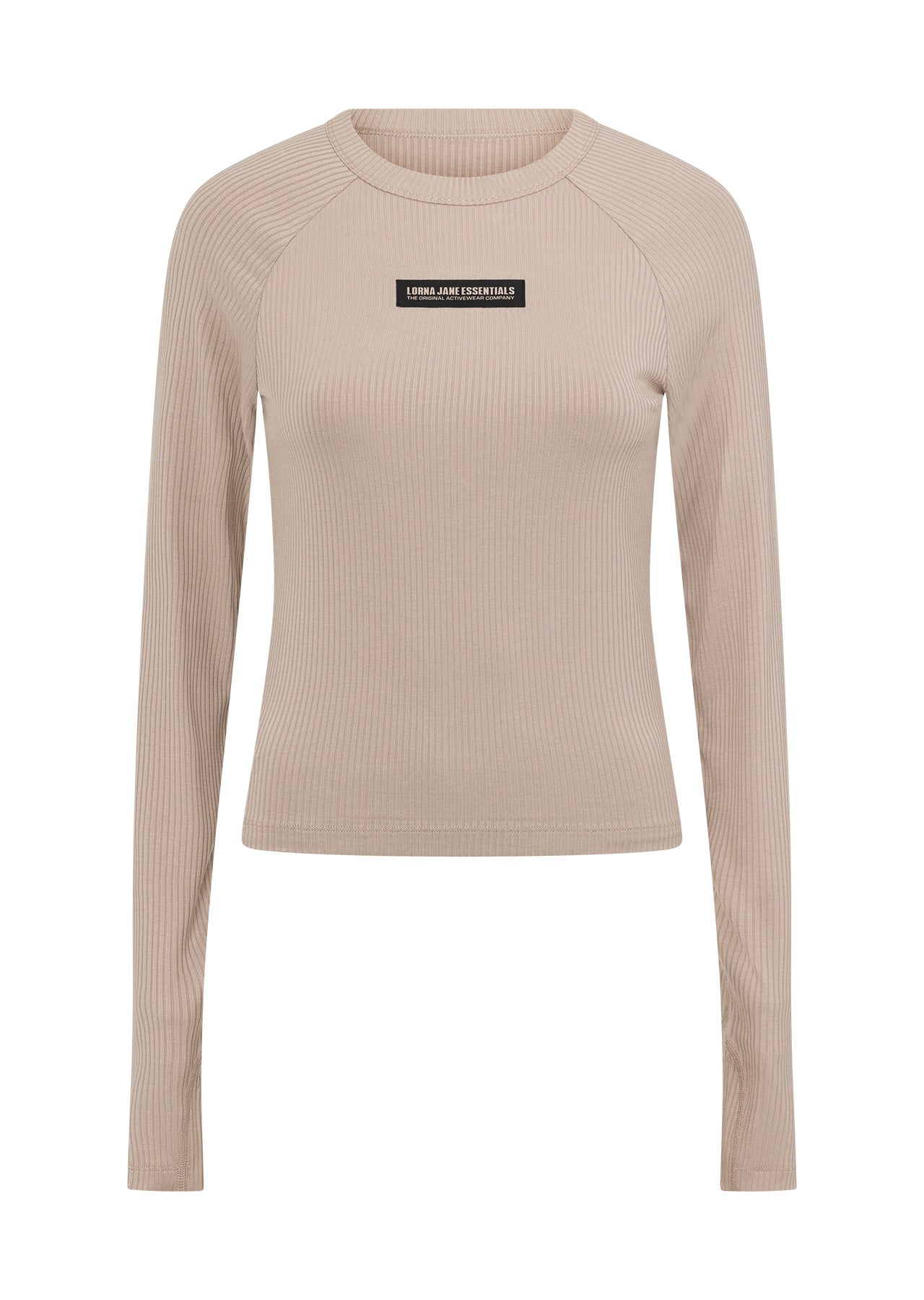 Lorna Jane Warm Up Rib Long Sleeve Top - Off White