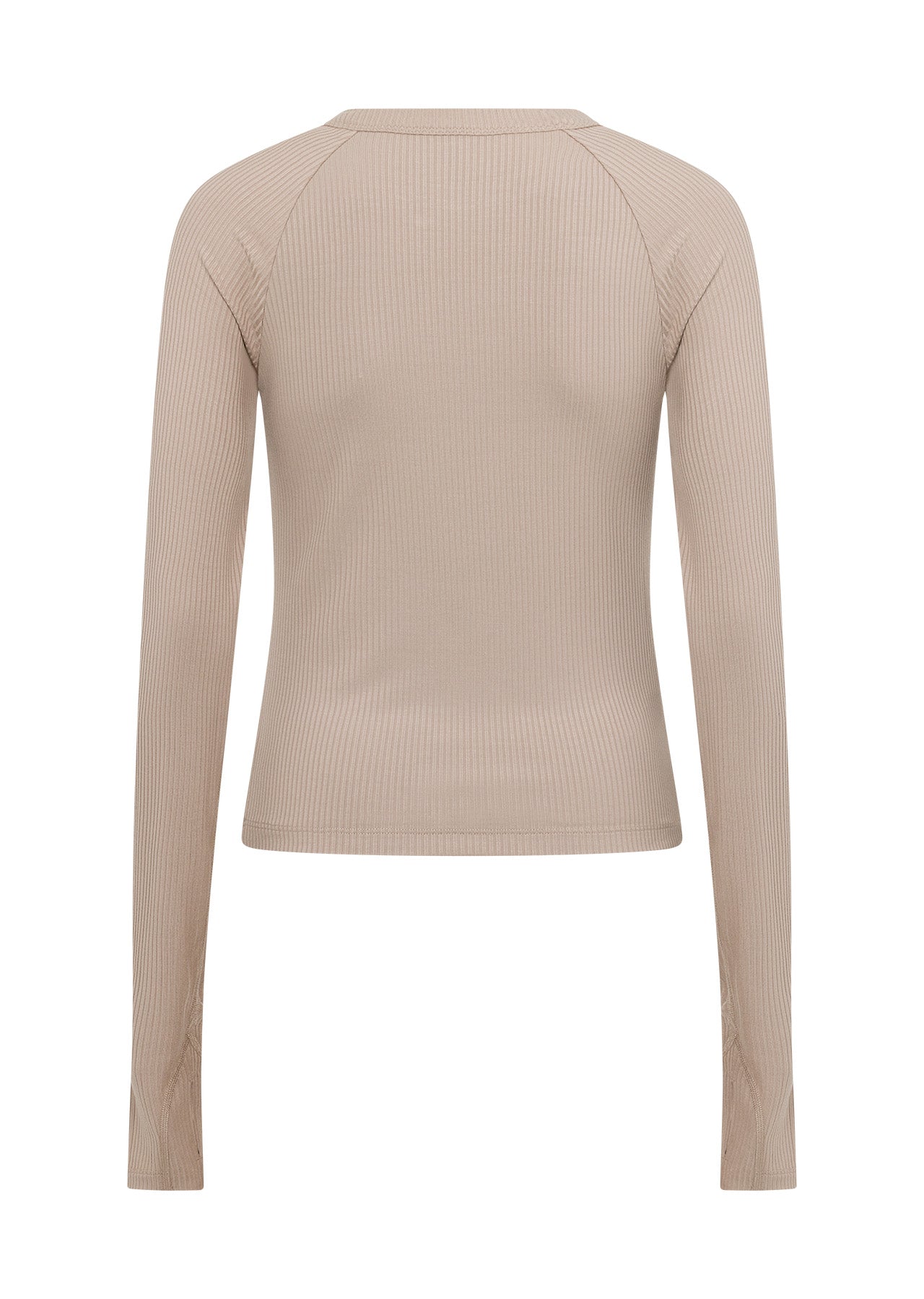 Lorna Jane Warm Up Rib Long Sleeve Top - Off White