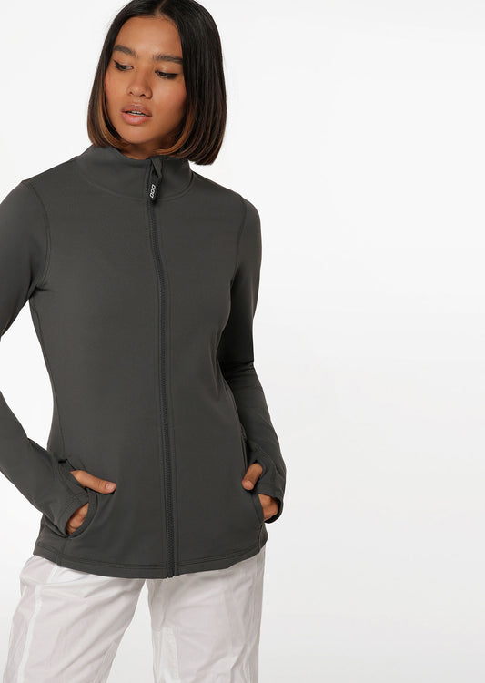 Lorna Jane Amy Thermal Active Zip Through Jacket - Titanium