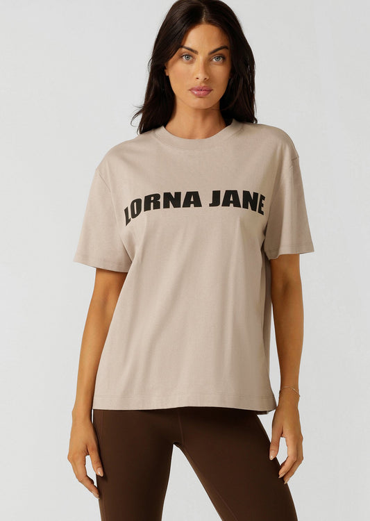 Lorna Jane Lorna Logo T-shirt - Latte
