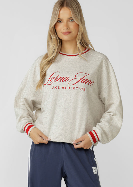 Lorna Jane Golden Era Sweat - Chalk Marl