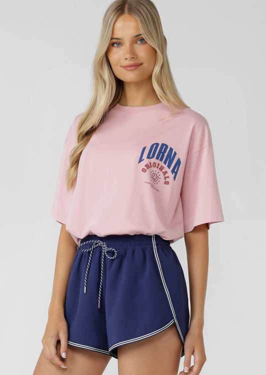 Lorna Jane Revival Washed Boyfriend T-Shirt - Washed Dusty Rose