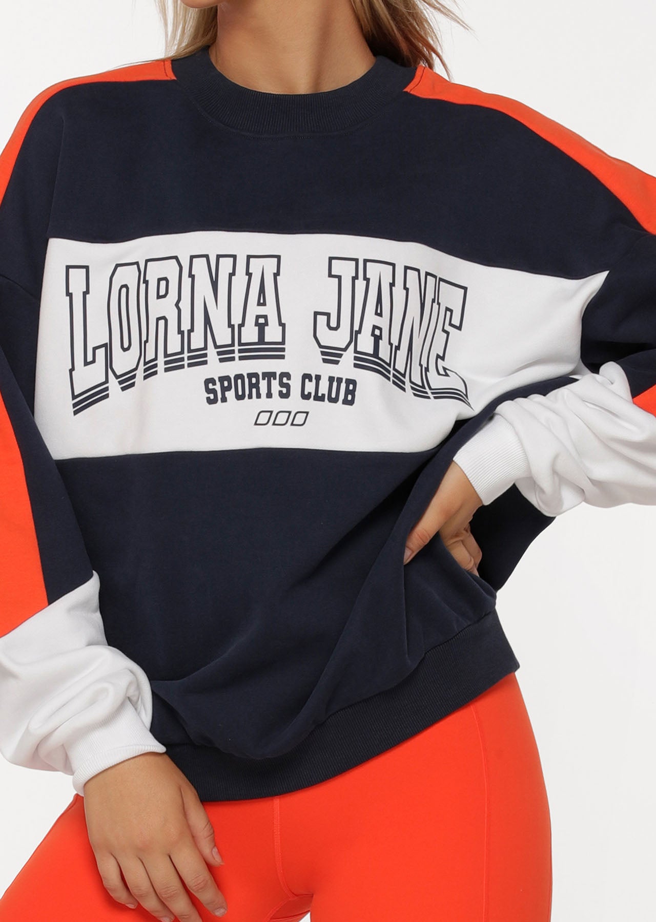 Lorna Jane Vintage Oversized Racer Sweat - Multi