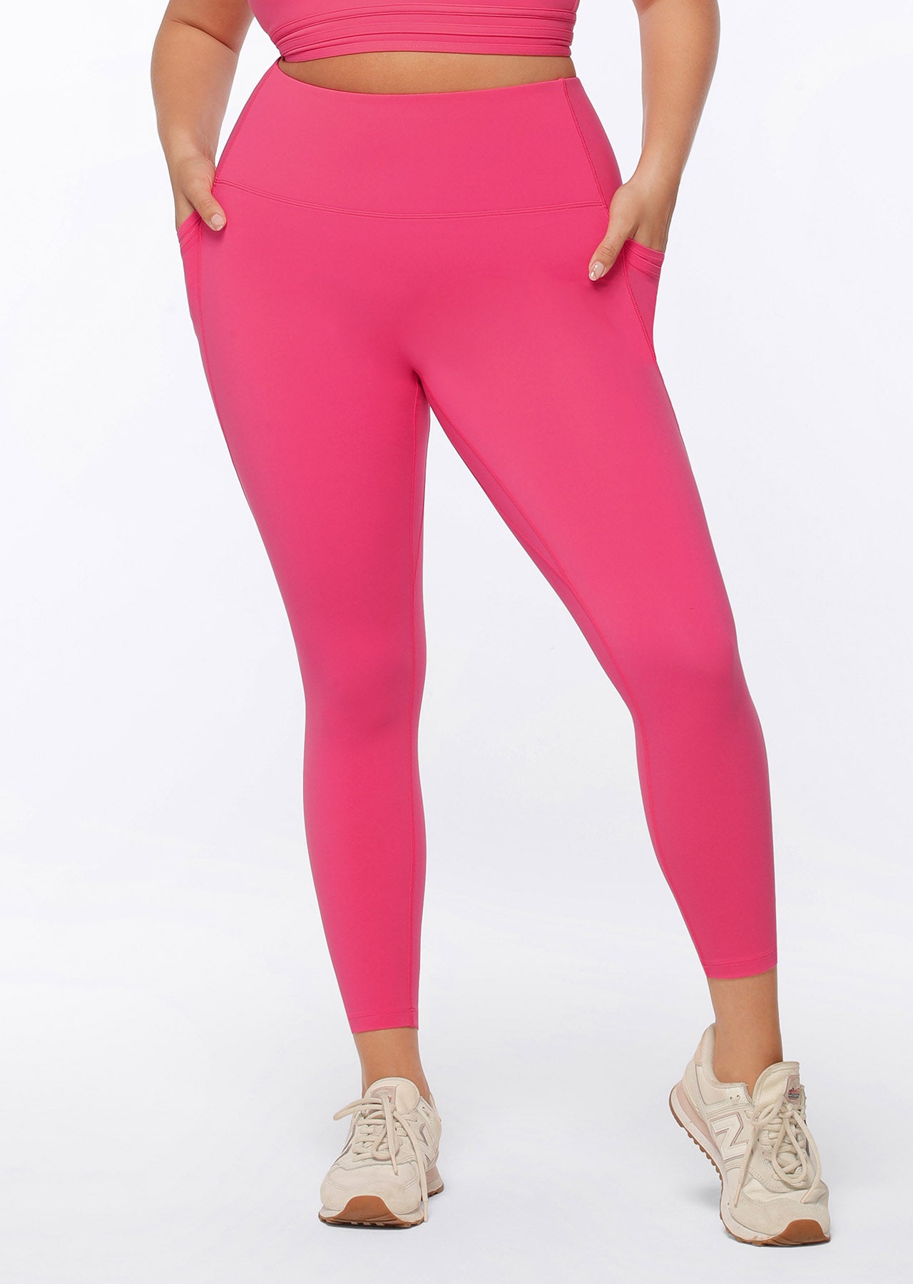 Lorna Jane Be Active Recycled No Ride Ankle Biter Leggings - Rose Pink