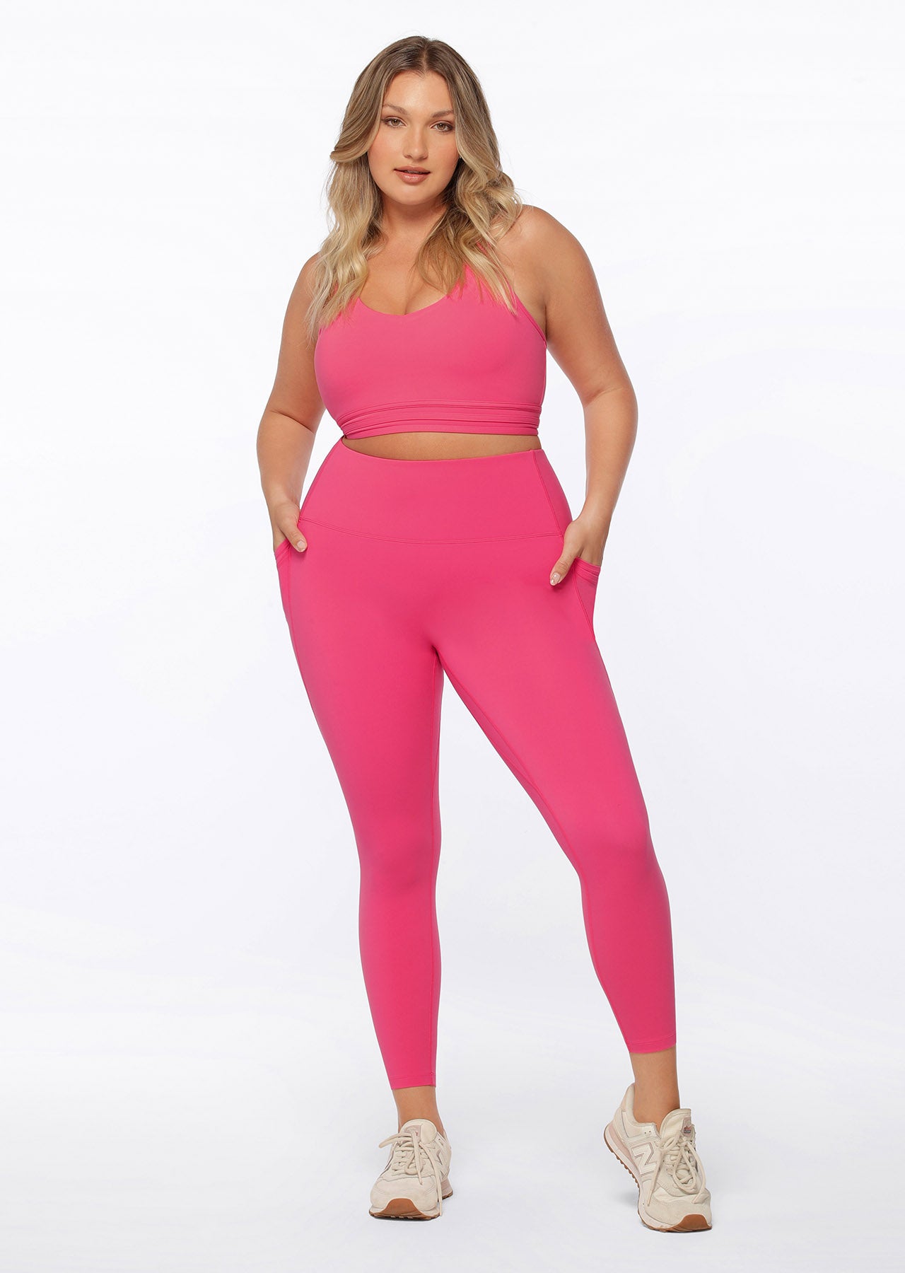 Lorna Jane Be Active Recycled No Ride Ankle Biter Leggings - Rose Pink