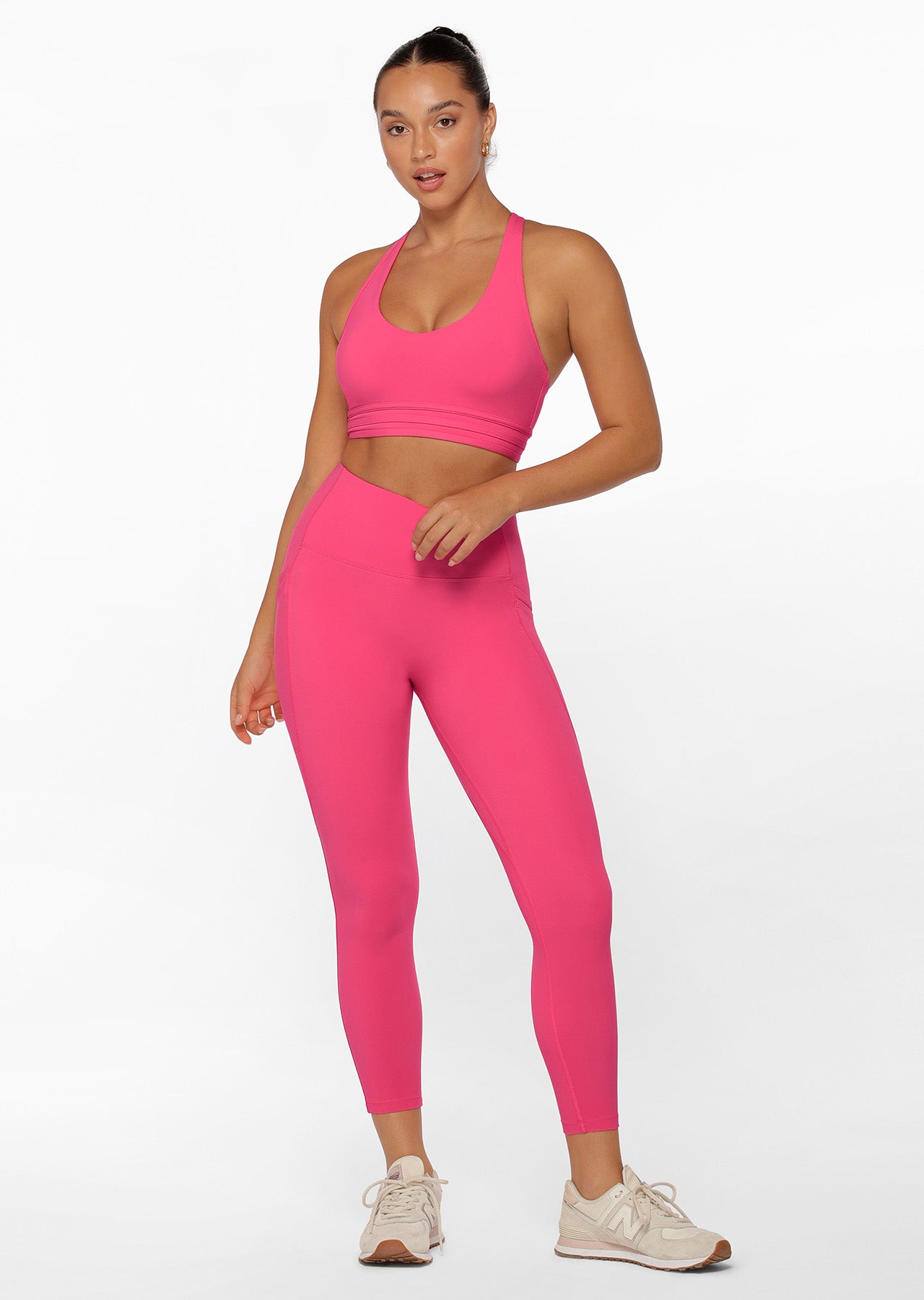 Lorna Jane Be Active Recycled No Ride Ankle Biter Leggings - Rose Pink