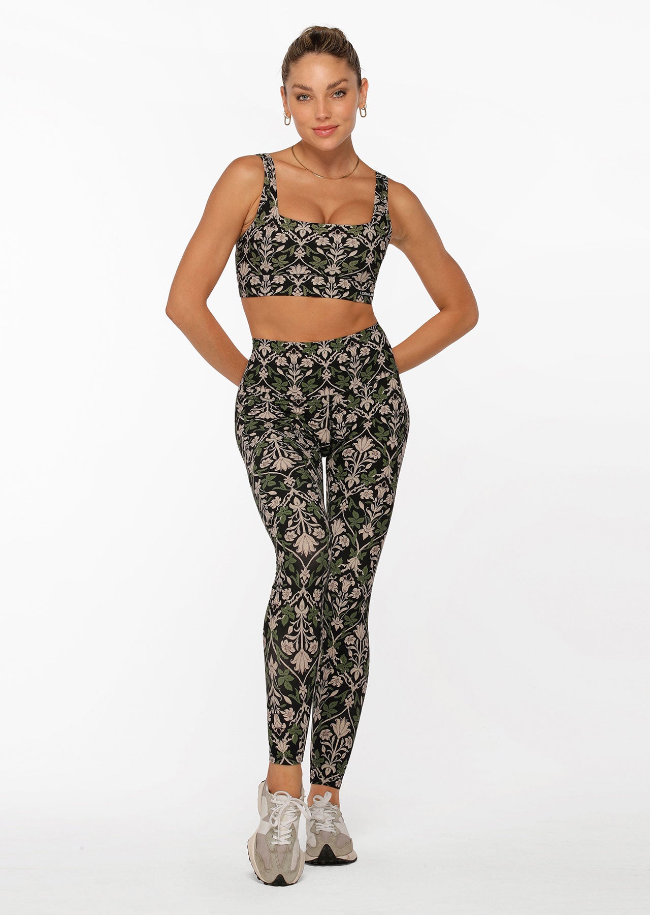 Lorna Jane Botanical Pocket Full Length Leggings - Collegiate Floral Print