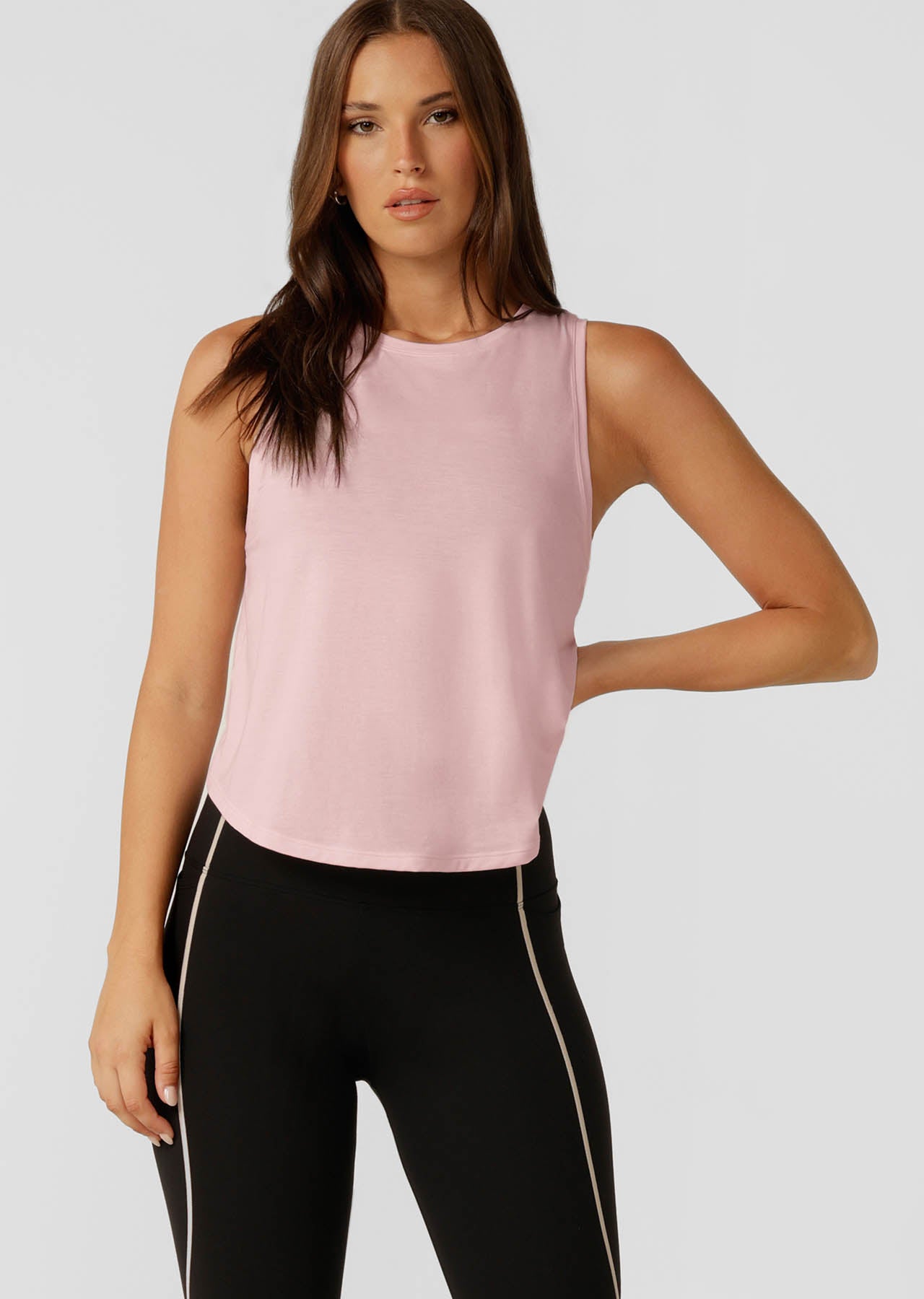 Lorna Jane Break Line Active Tank - Pale Peony