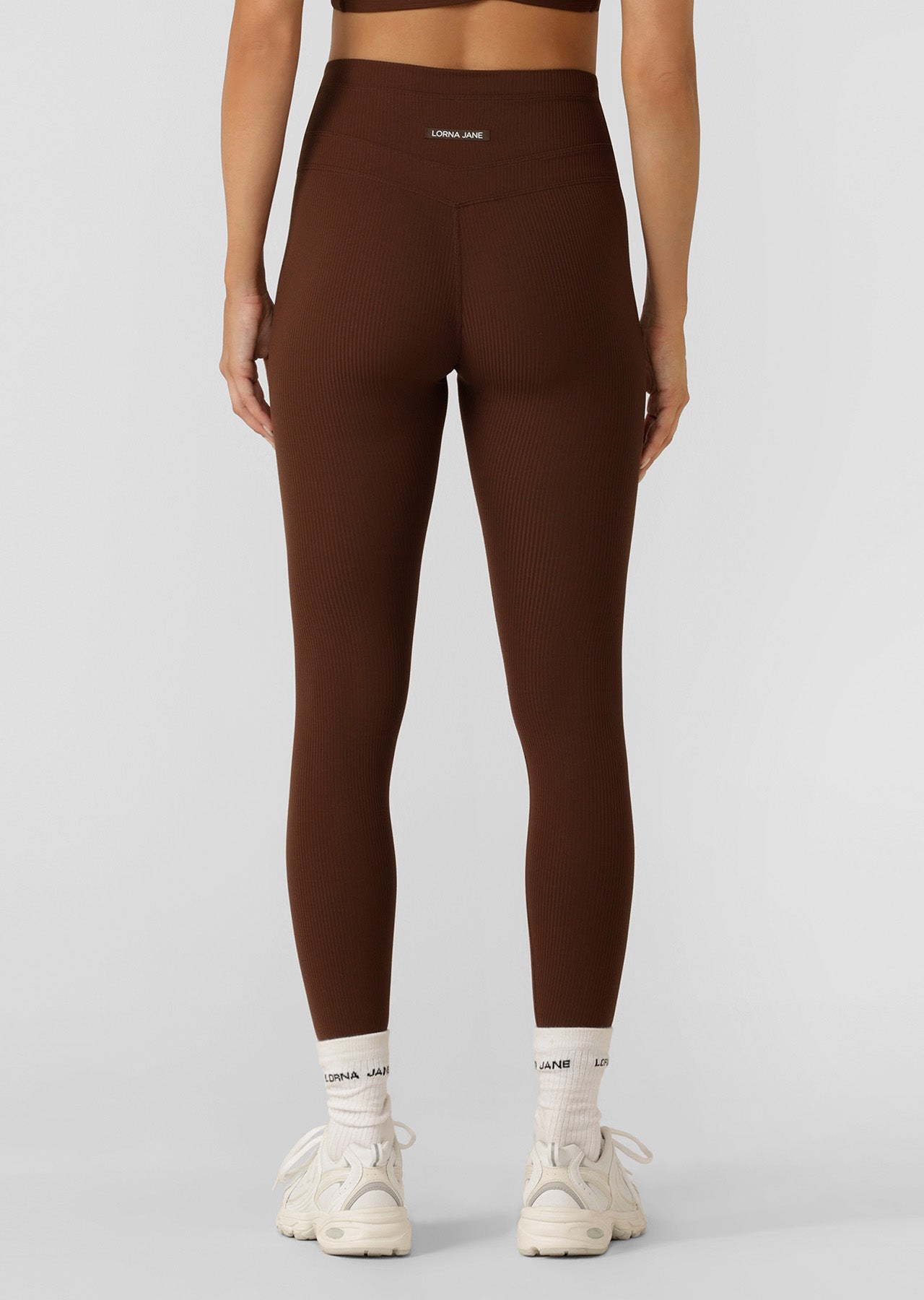 Lorna Jane Irresistible Rib Ankle Biter Leggings - Espresso