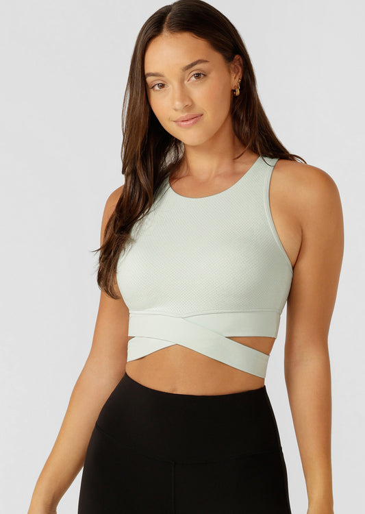 Lorna Jane Get Fit Sports Bra - Dusty Aqua