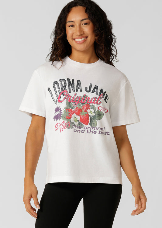 Lorna Jane LJ Berry Sweet T-Shirt - White