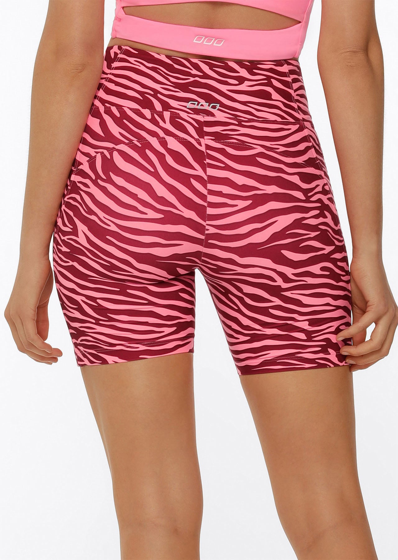 Lorna Jane Amy Phone Pocket Bike Short - Bright Zebra Print