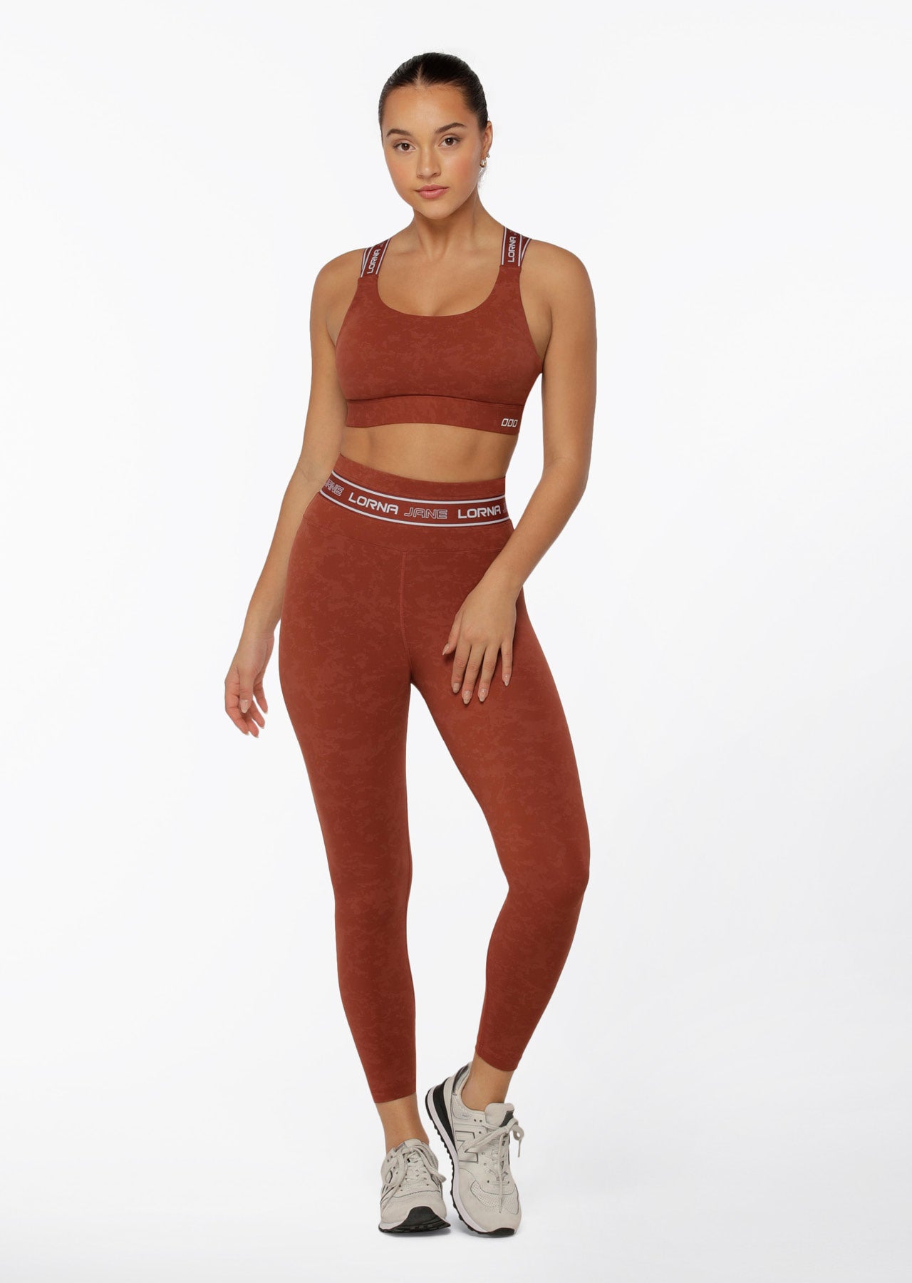 Lorna Jane Tempo Ankle Biter Leggings - Washed Spice
