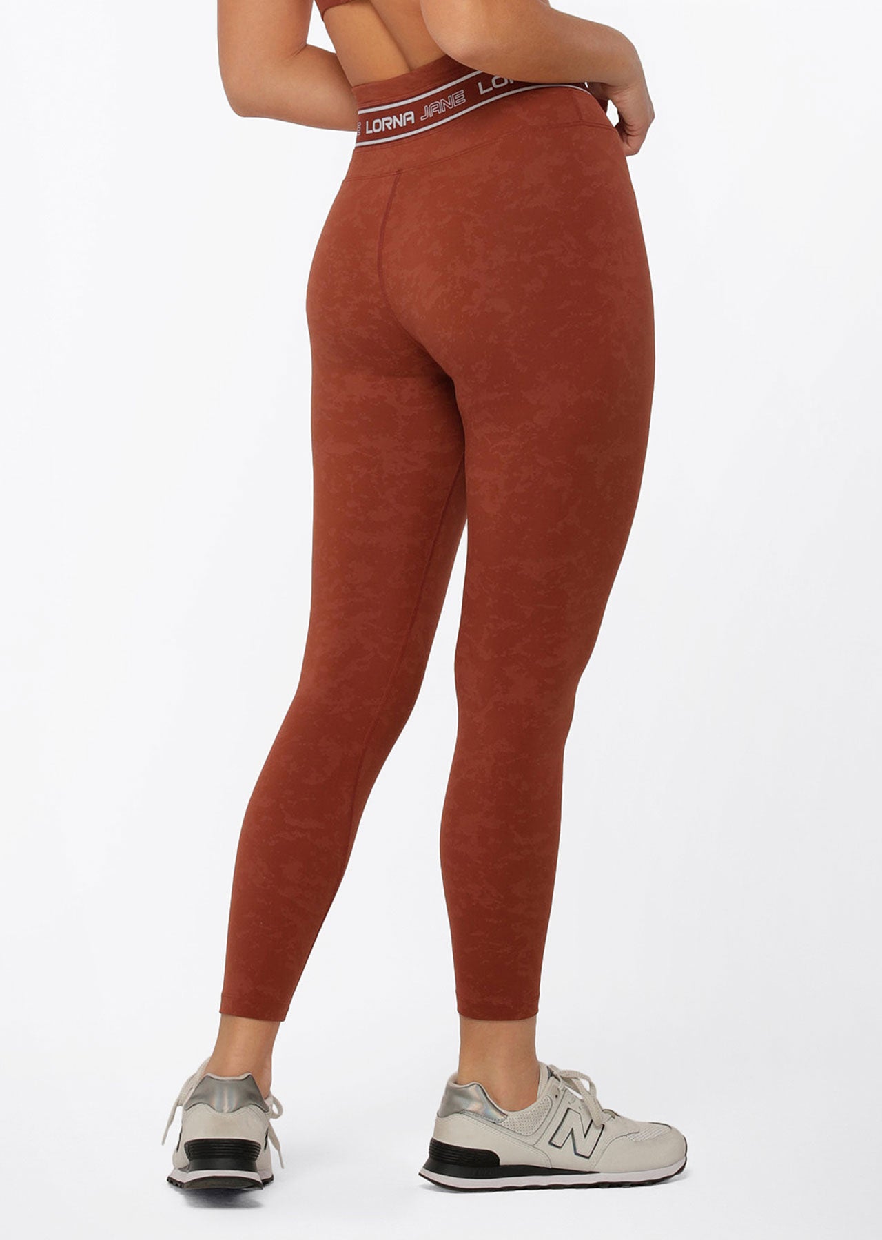 Lorna Jane Tempo Ankle Biter Leggings - Washed Spice