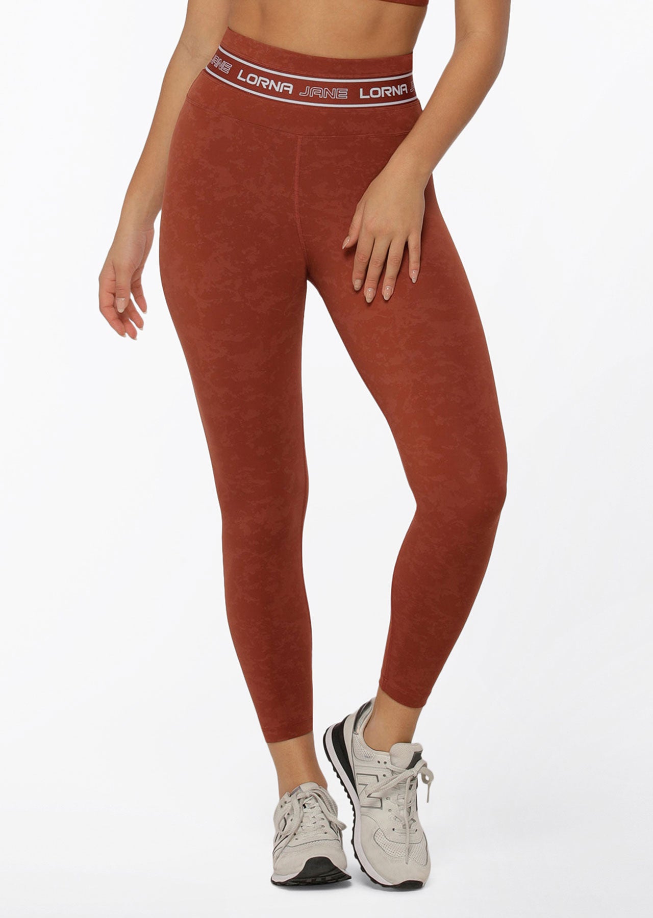 Lorna Jane Tempo Ankle Biter Leggings - Washed Spice
