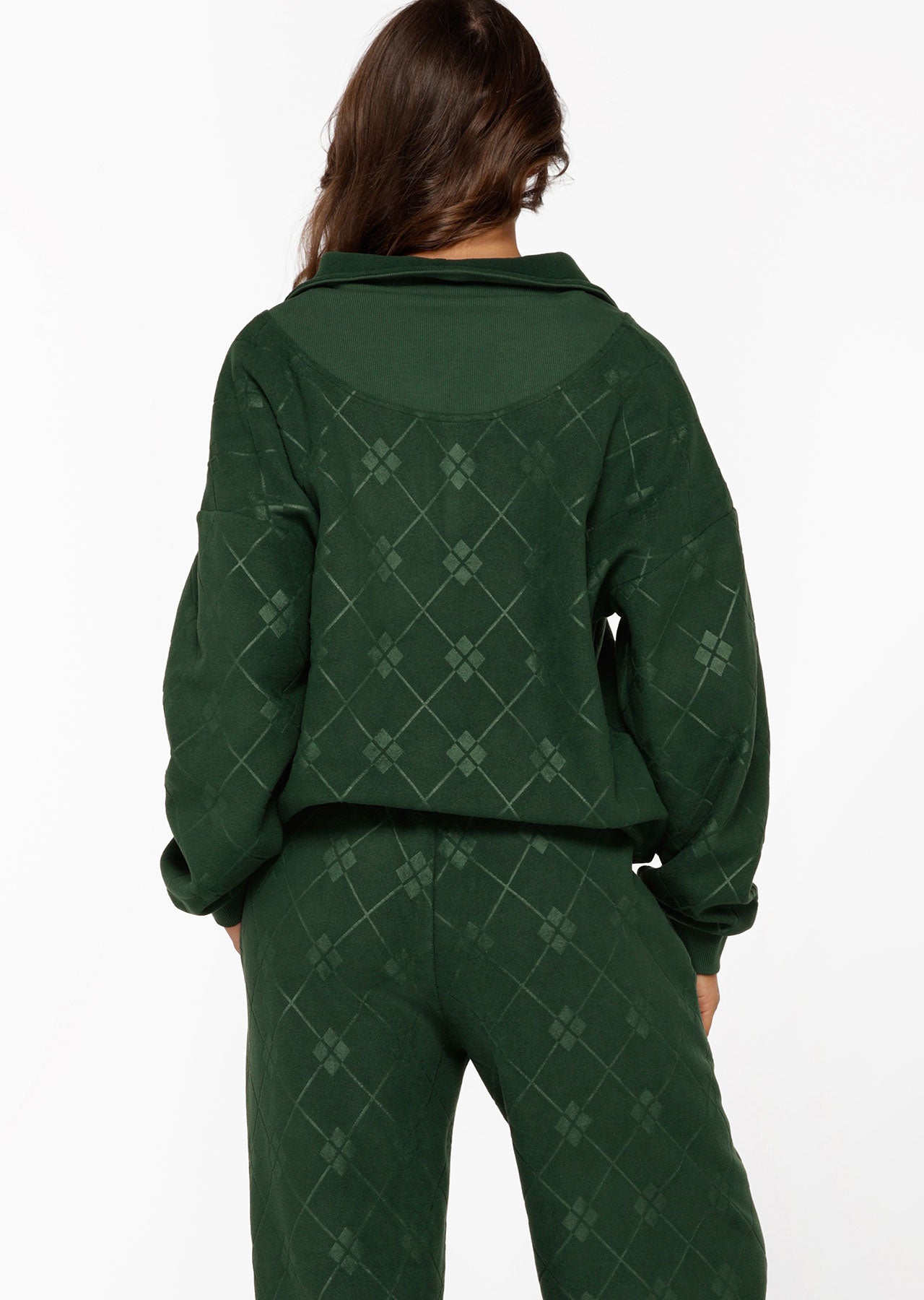 Lorna Jane Clubhouse Polar Fleece Sweat - Dark Green