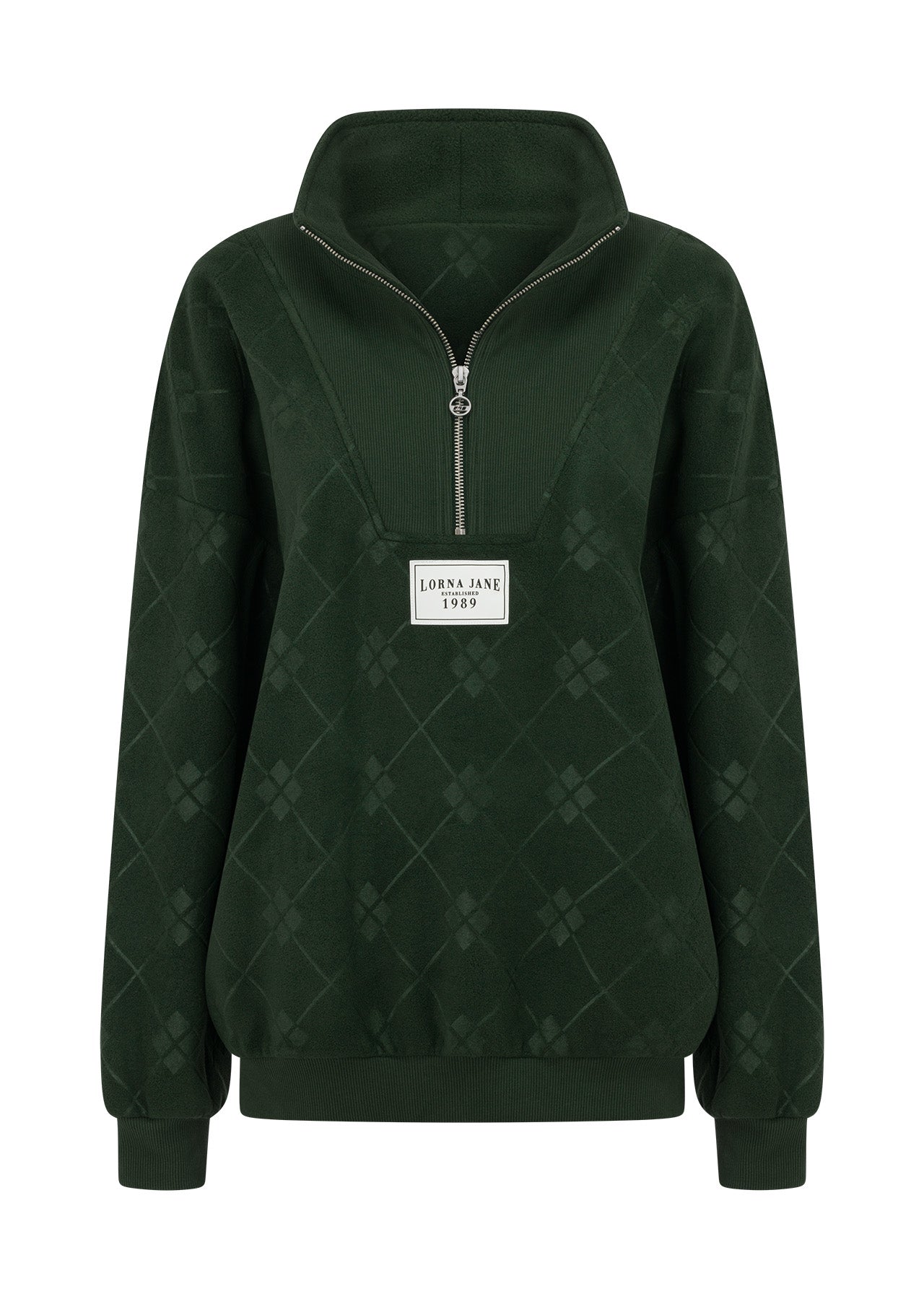 Lorna Jane Clubhouse Polar Fleece Sweat - Dark Green