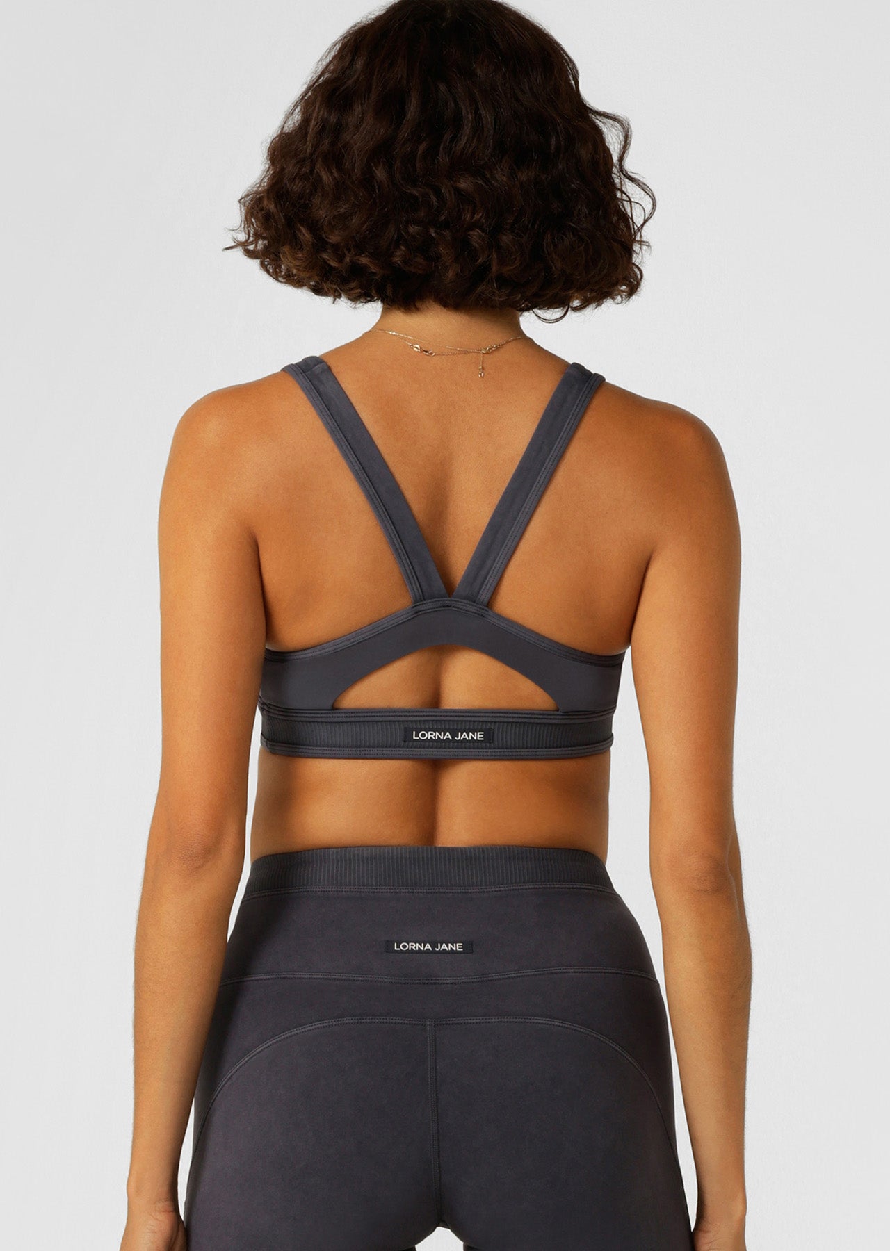 Lorna Jane Weekender Washed Sports Bra - Washed Midnight Blue