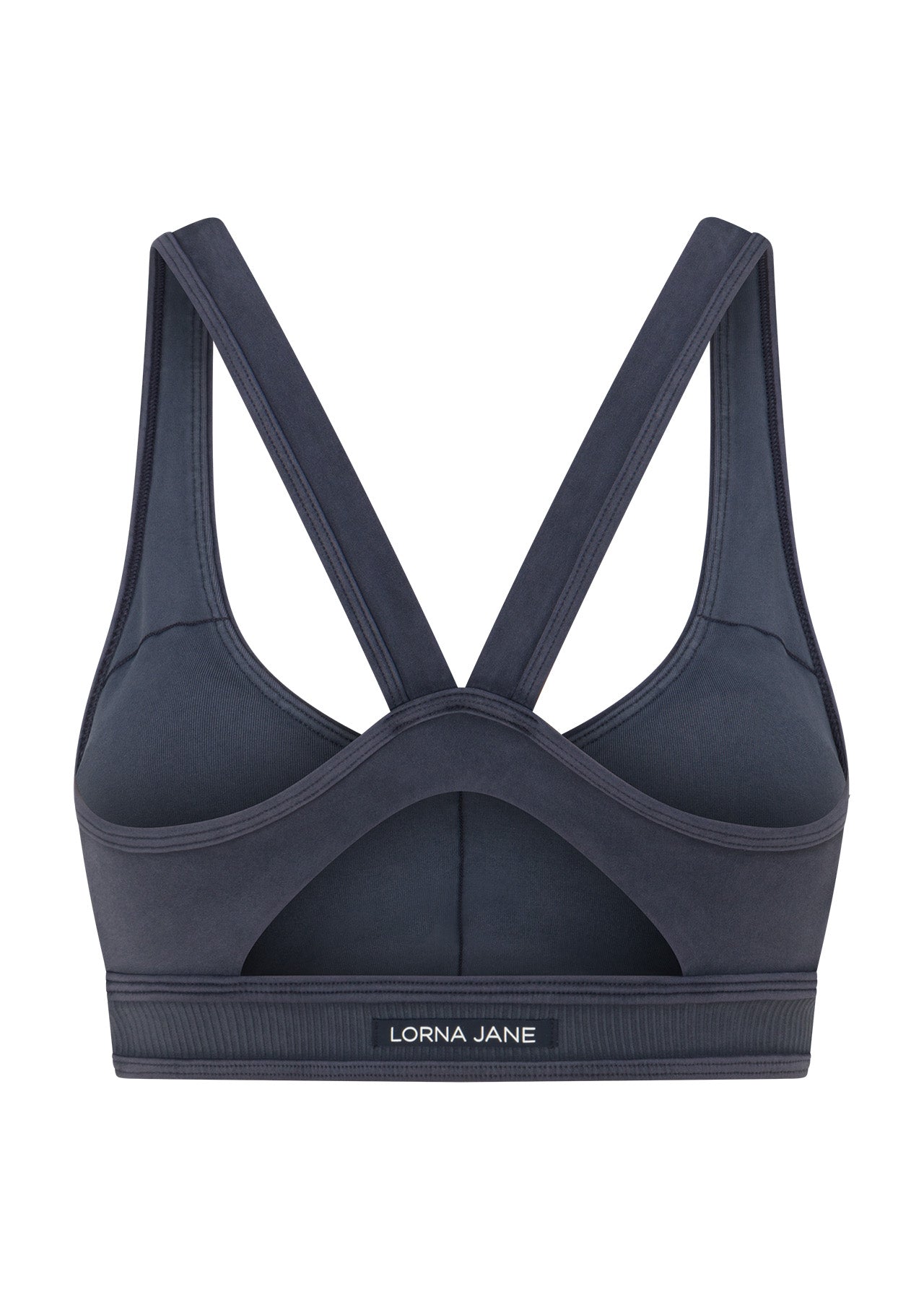 Lorna Jane Weekender Washed Sports Bra - Washed Midnight Blue