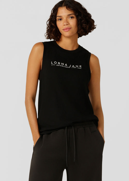 Lorna Jane Kickstart Muscle Tank - Black