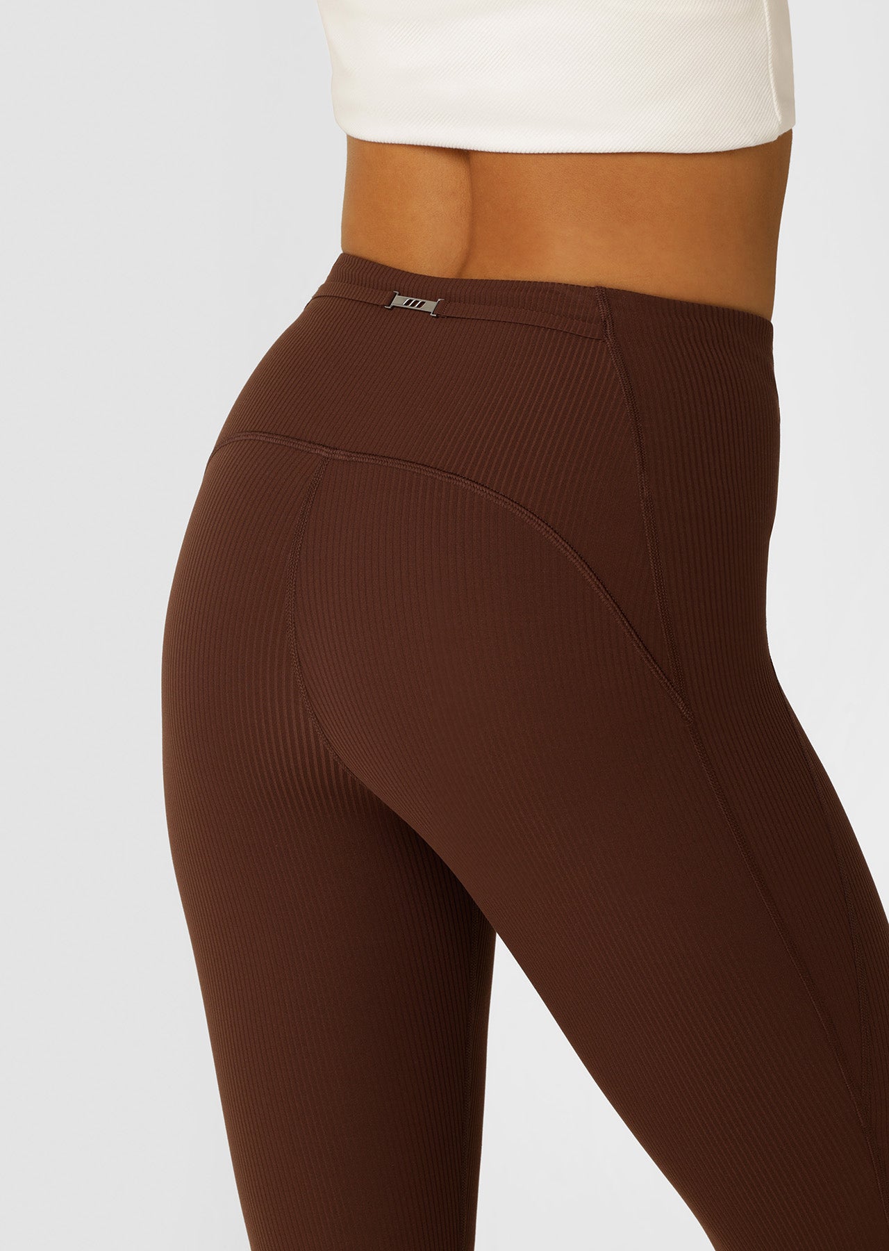 Lorna Jane Irresistible Stomach Support Rib Flared Leggings - Espresso