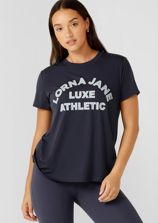 Lorna Jane Lotus Limited Edition Tee - Ash Blue