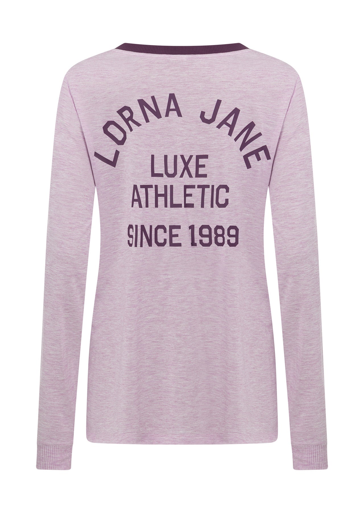 Lorna Jane Limited Edition Lotus Long Sleeve T-shirt - Pale Violet Marl