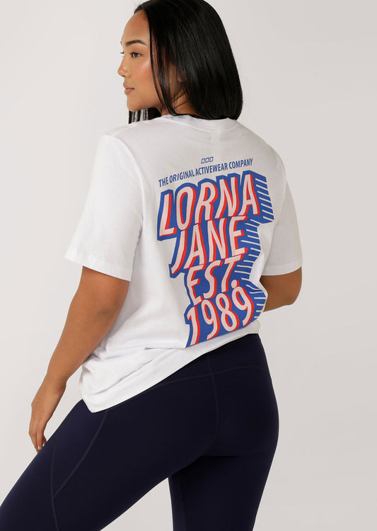 Lorna Jane LJ Dimensional Relaxed Tee - White