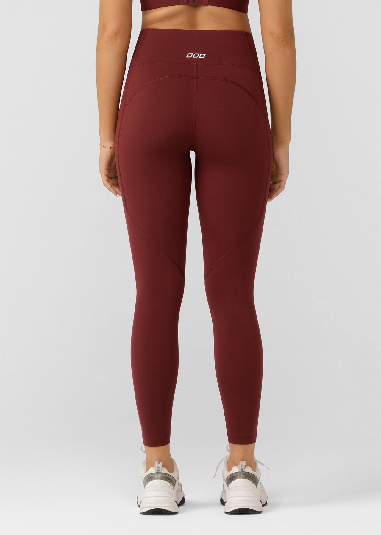 Lorna Jane Amy Phone Pocket Ankle Biter Tech Leggings - Maroon