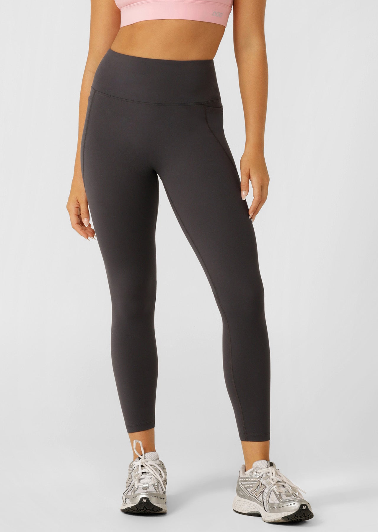 Lorna Jane Amy No Ride Phone Pocket Ankle Biter Tech Leggings - Dark Titanium