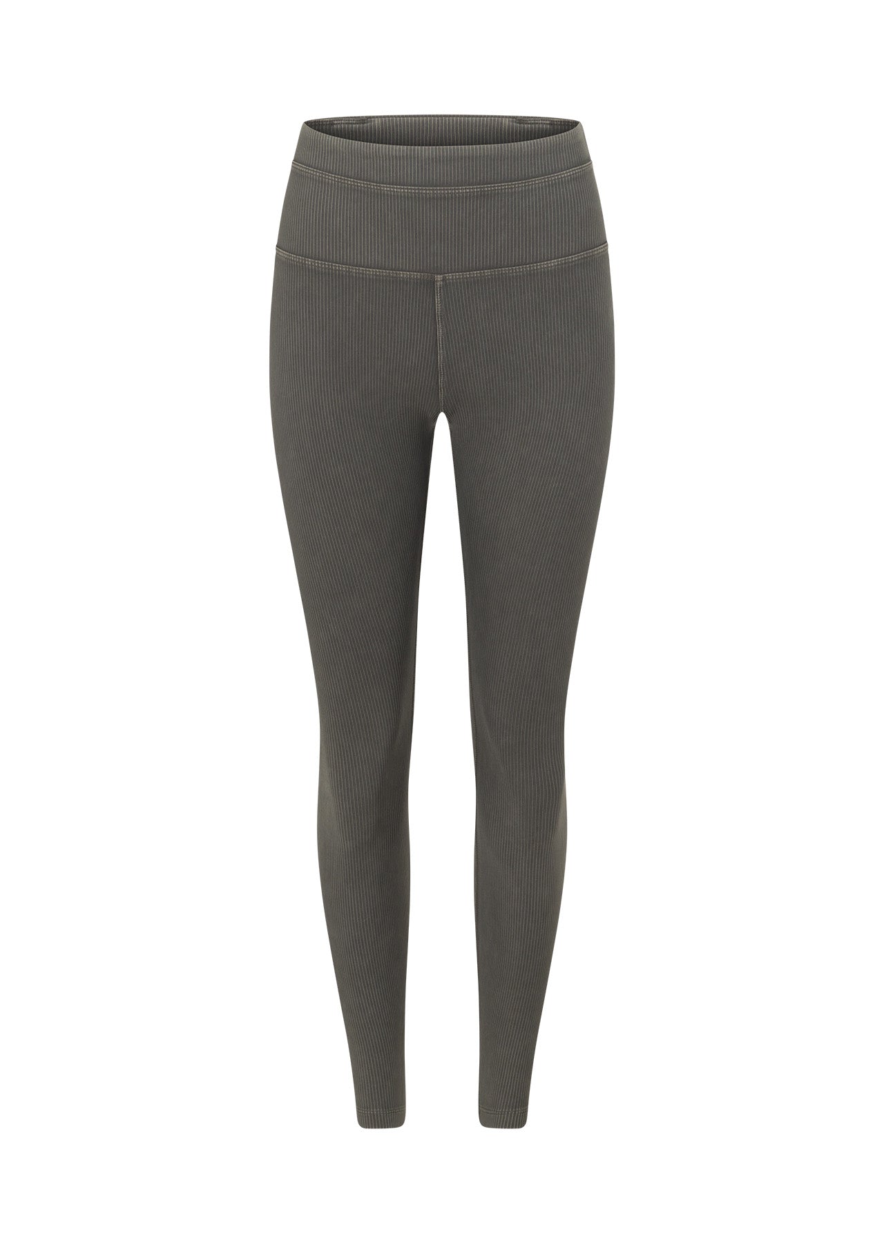 Lorna Jane Perform Washed Rib Ankle Biter Leggings - Washed Khaki Haze