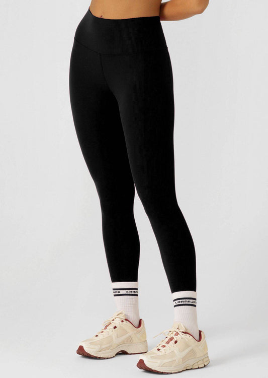 Lorna Jane Irresistible Rib Full Length Leggings - Black