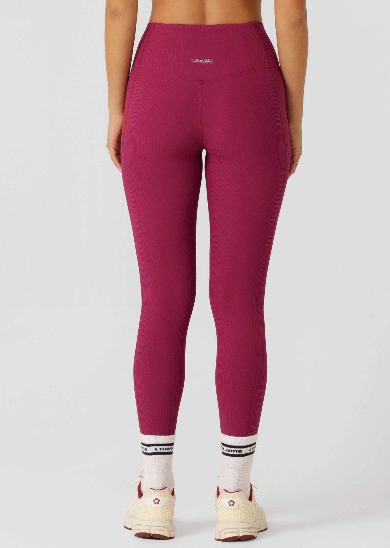 Lorna Jane Irresistible Rib Full Length Leggings - Berry Red