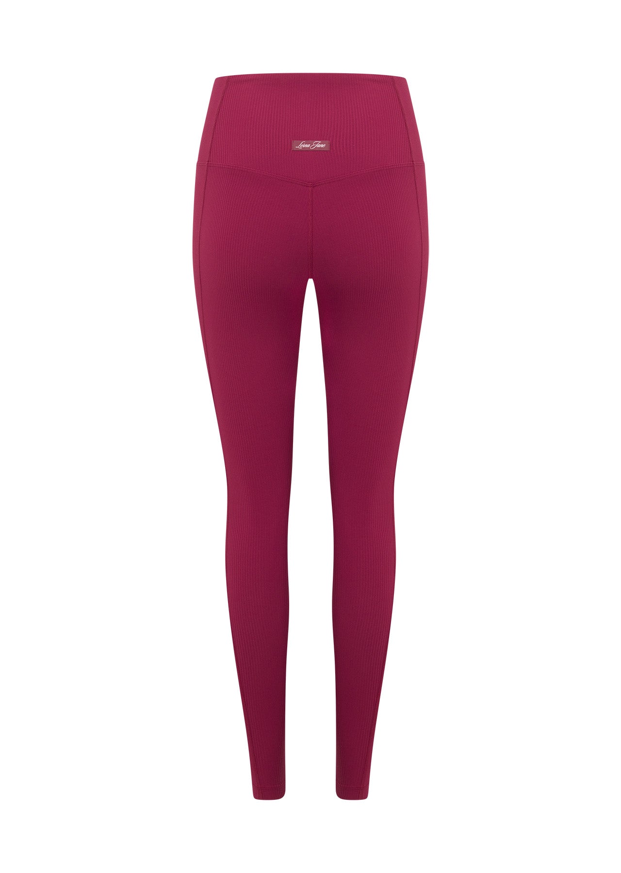 Lorna Jane Irresistible Rib Full Length Leggings - Berry Red